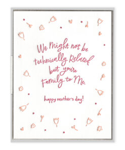 Family to Me Mother's Day Letterpress Greeting Card