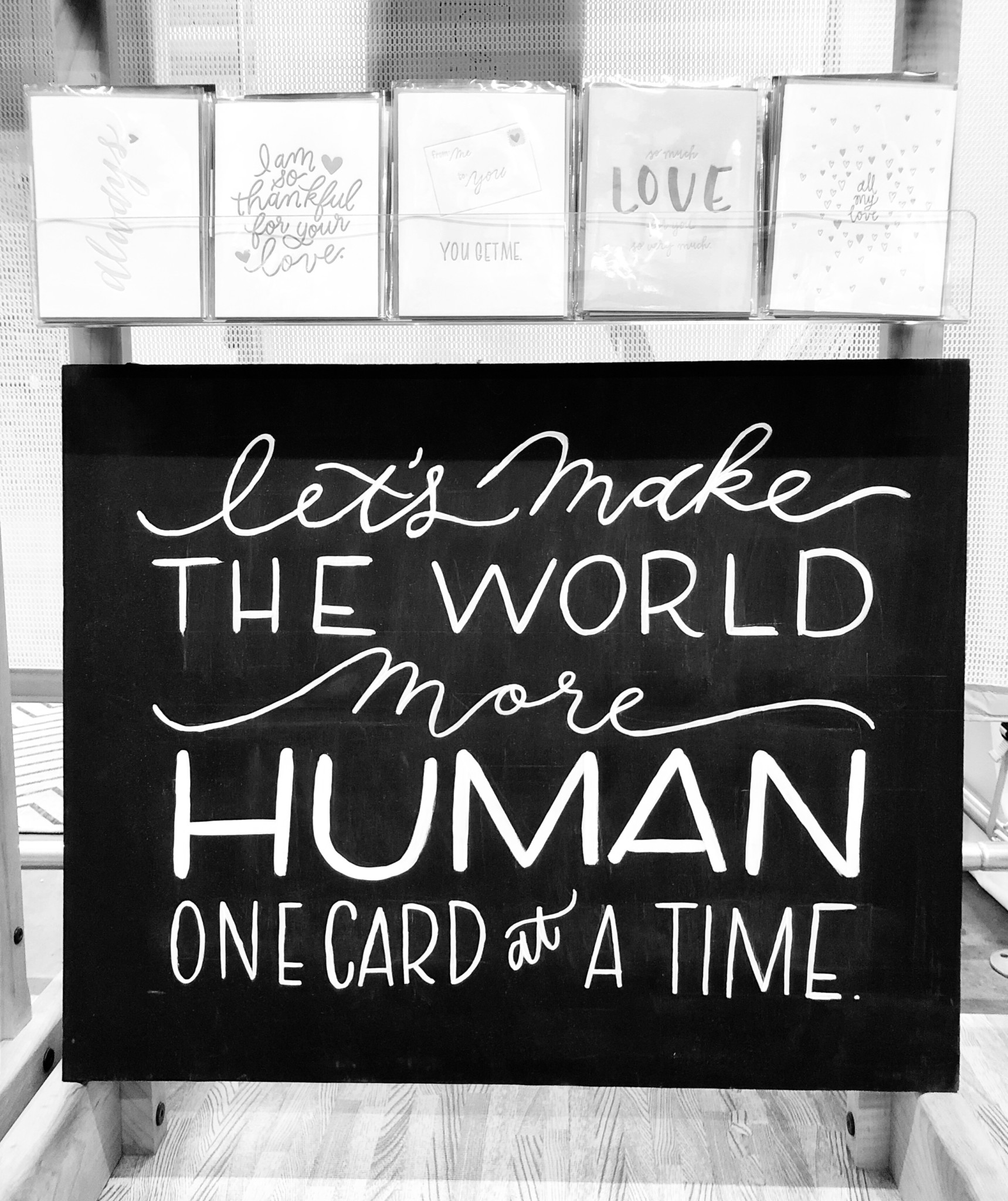 Let's make the world ore human one card at a time.