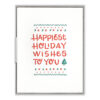 Happiest Holiday Wishes Letterpress Greeting Card with Envelope