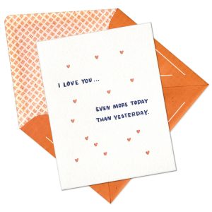 Even More Today Letterpress Greeting Card with Envelope