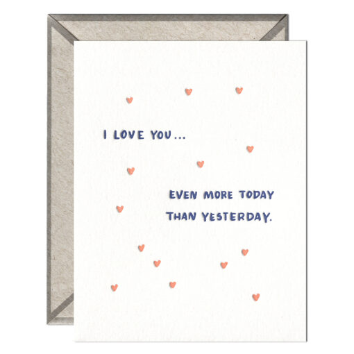 Even More Today Letterpress Greeting Card with Envelope