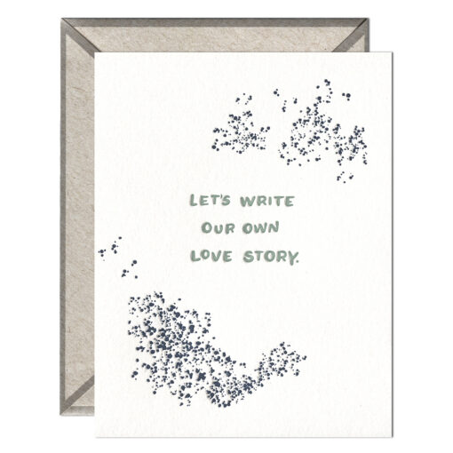 Love Story Letterpress Greeting Card with Envelope