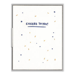 Cheers to You Letterpress Greeting Card