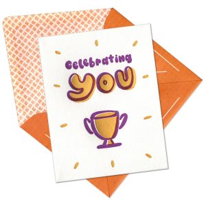 Celebrating You Letterpress Greeting Card with Envelope
