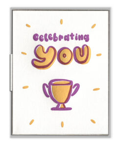 Celebrating You Letterpress Greeting Card