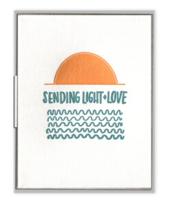 Sending Light and Love Letterpress Greeting Card