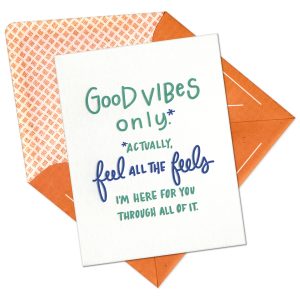All the Feels Letterpress Greeting Card with Envelope