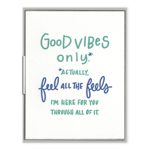 All the Feels Letterpress Greeting Card