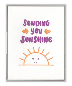 Sending You Sunshine Letterpress Greeting Card