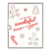 Most Wonderful Cookies Letterpress Greeting Card with Envelope