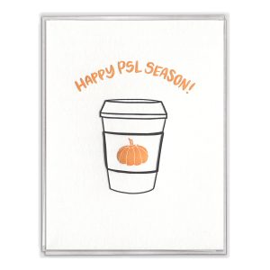 Happy PSL Season Letterpress Greeting Card Boxed Set of Six