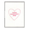 Valentine's Day Heart Letterpress Greeting Card with Envelope