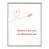 Paper Airplane Valentine Letterpress Greeting Card with Envelope