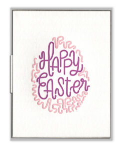 Happy Easter Egg Letterpress Greeting Card with Envelope