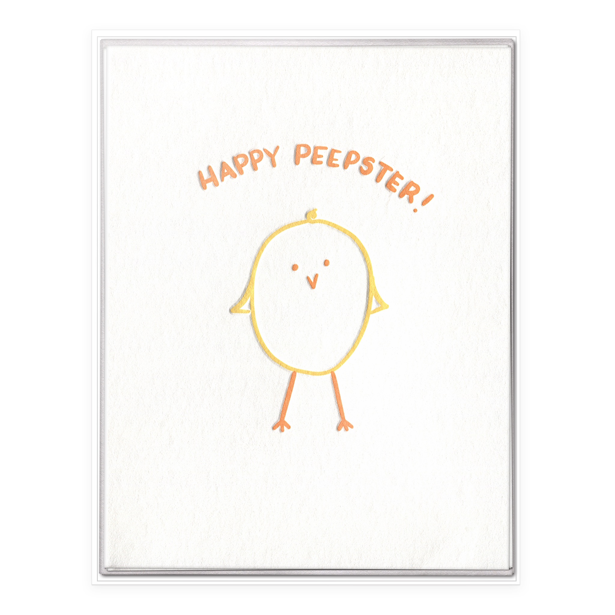 Happy Peepster Letterpress Greeting Card Boxed Set of Six