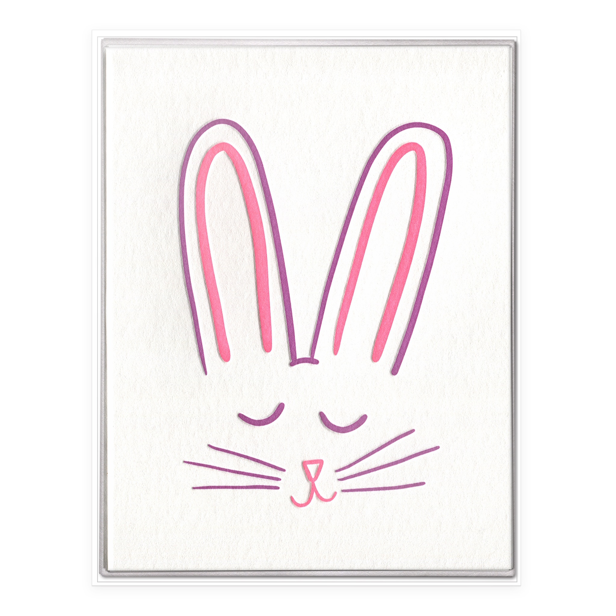 Easter Bunny Letterpress Greeting Card Boxed Set of Six