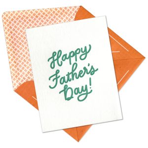 Happy Father's Day Letterpress Greeting Card with Envelope