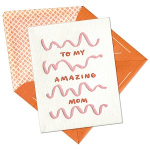 To My Amazing Mom Letterpress Greeting Card with Envelope