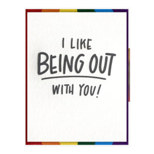 tomorrow Letterpress Pride Greeting Card Packaged Front View