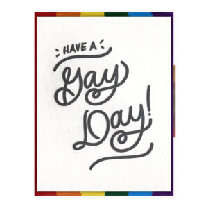 tomorrow Letterpress Pride Greeting Card Packaged Front View