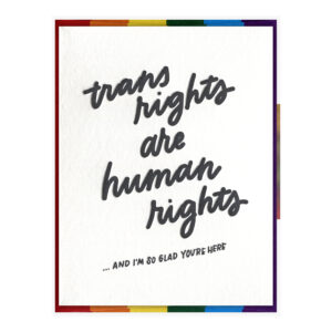 tomorrow Letterpress Pride Greeting Card Packaged Front View