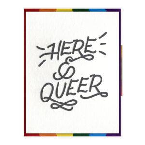 tomorrow Letterpress Pride Greeting Card Packaged Front View