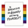 tomorrow Letterpress Pride Greeting Card with Rainbow Envelope