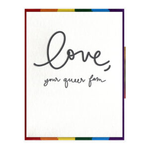 tomorrow Letterpress Pride Greeting Card Packaged Front View