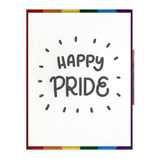 tomorrow Letterpress Pride Greeting Card Packaged Front View