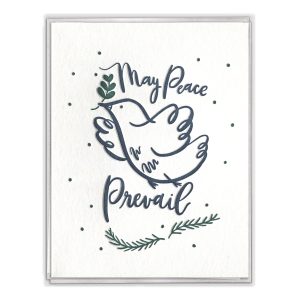 May Peace Prevail Letterpress Greeting Card Boxed Set of Six