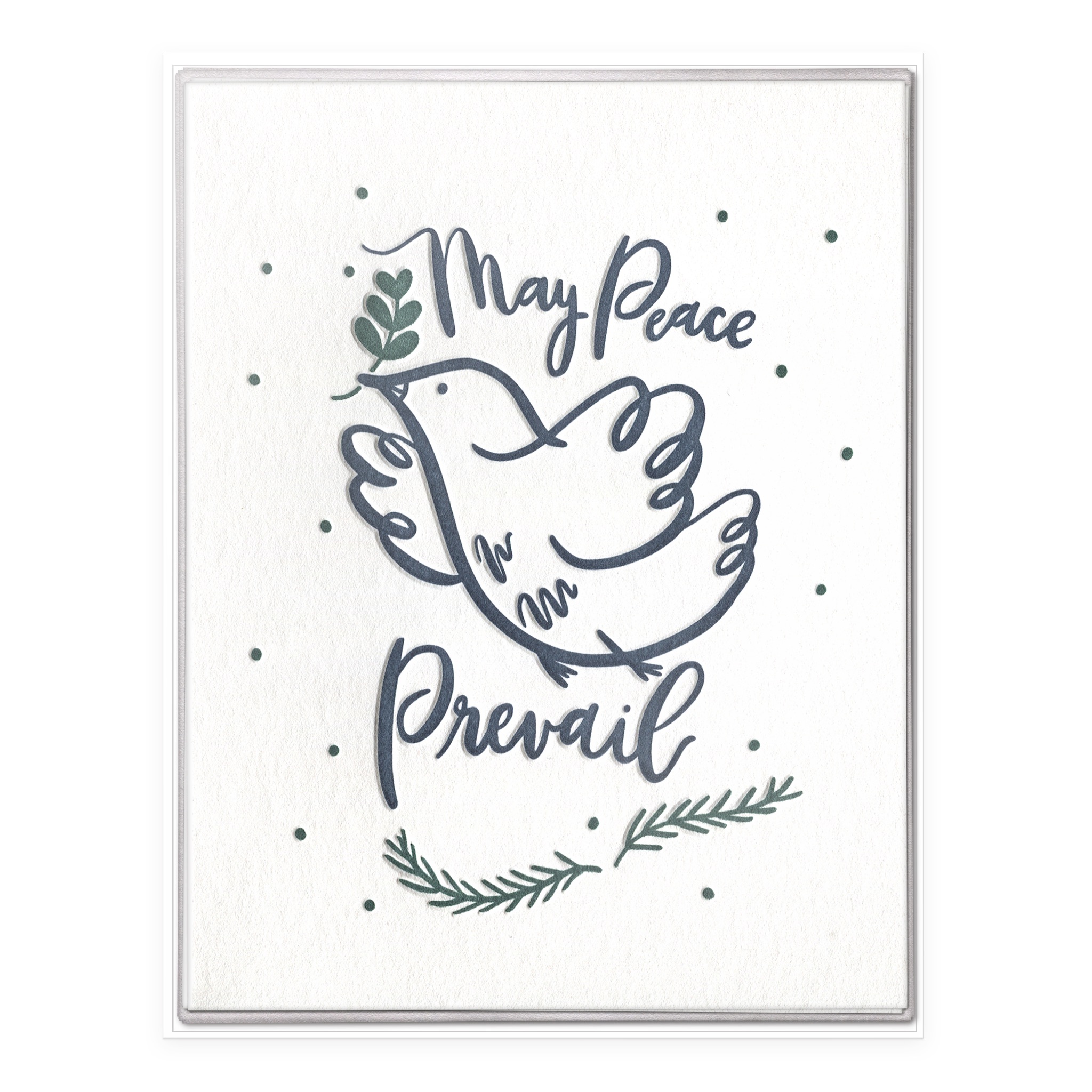 May Peace Prevail Letterpress Greeting Card Boxed Set of Six