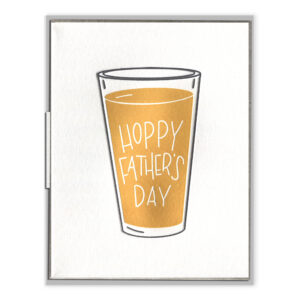 Hoppy Father's Day Beer Letterpress Greeting Card