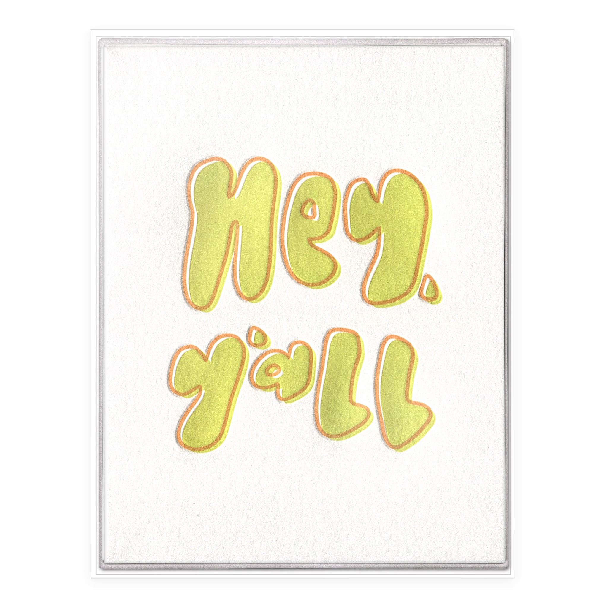 Hey, Y'all Letterpress Greeting Card Boxed Set of Six