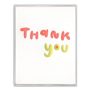 Thank You Bubble Letterpress Greeting Card Boxed Set of Six