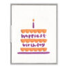 Happiest Birthday Layer Cake Letterpress Greeting Card