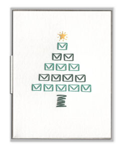 Snail Mail Holiday Letterpress Greeting Card with Envelope