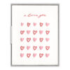 I Love You Hearts Letterpress Greeting Card