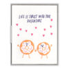 Valentine Donuts Letterpress Greeting Card