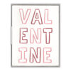 Block Letters Valentine Letterpress Greeting Card