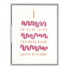 Glad You Were Born Cake Letterpress Greeting Card