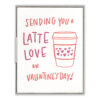 Latte Valentine Letterpress Greeting Card with Envelope