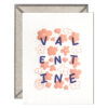 Valentine Bouquet Letterpress Greeting Card with Envelope