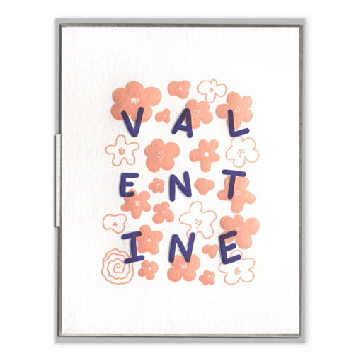 Valentine Bouquet Letterpress Greeting Card