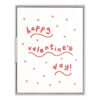 Valentines Day Squiggle Letterpress Greeting Card with Envelope