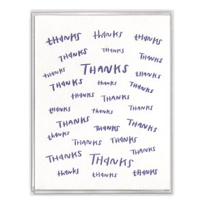 Many Thanks 2 Letterpress Greeting Card Boxed Set of Six