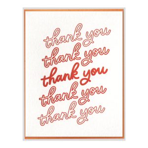 Iconic Thank You Letterpress Greeting Card with Envelope