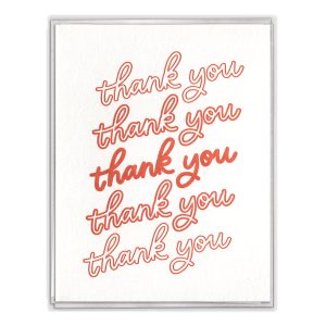 Iconic Thank You Letterpress Greeting Card Boxed Set of Six