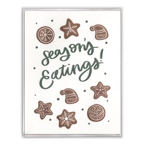 Season's Eatings Letterpress Greeting Card Boxed Set of Six