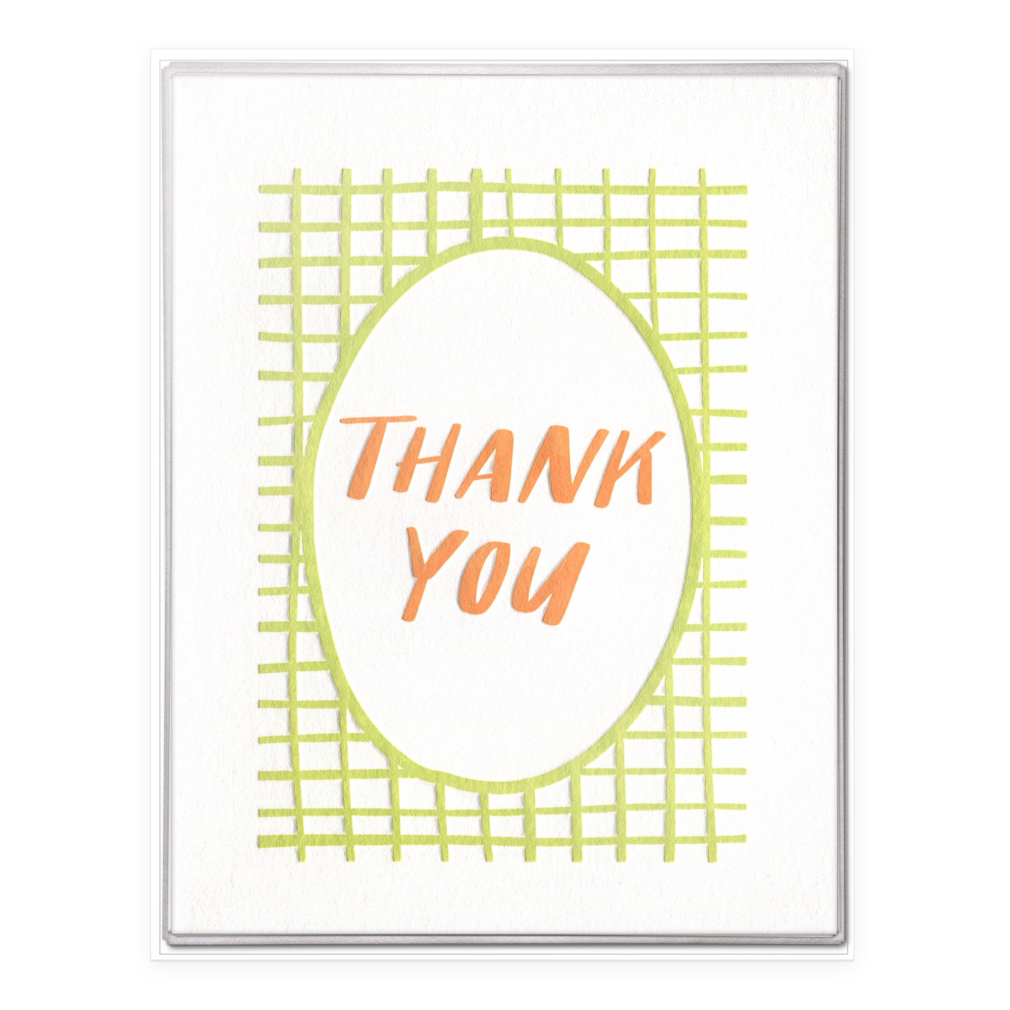 Thank You Grid Letterpress Greeting Card Boxed Set of Six