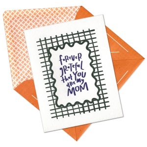 Forever Grateful Letterpress Greeting Card with Envelope